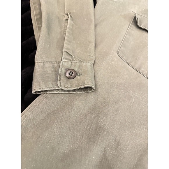US Army Field Jacket Size Small  Green 1970s Military Olive Faded - Picture 11 of 13